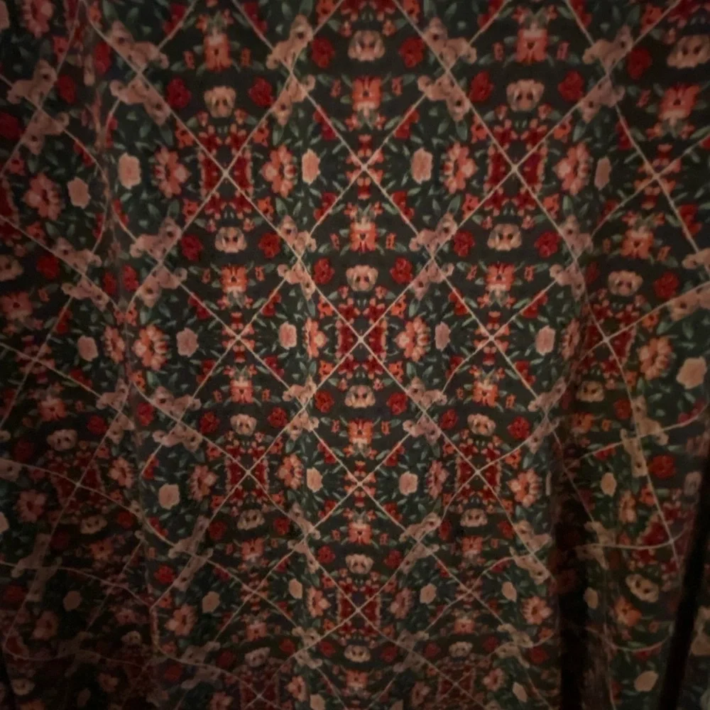 LuLaRoe Orange Brown Graphic Tunic Short Sleeve Dress - Picture 4 of 7